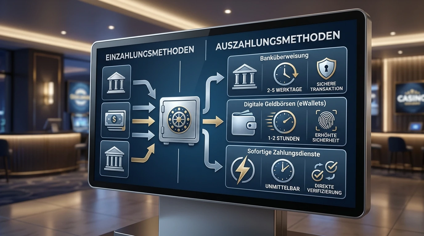 Gegenüberstellung der Auszahlungswege bei deutschen Online-Casinos