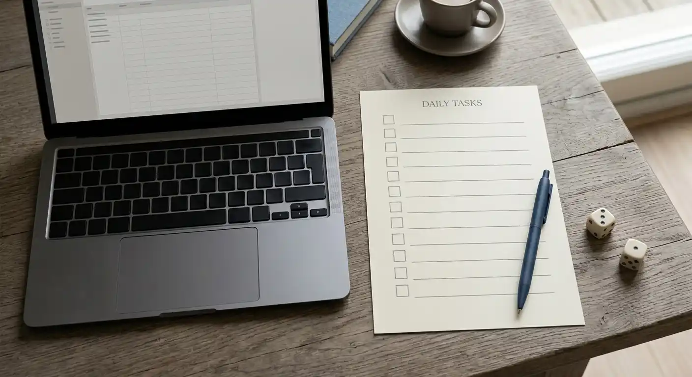 Checkliste mit Whitelist, Regelkarte und persönlichem Einsatzrahmen