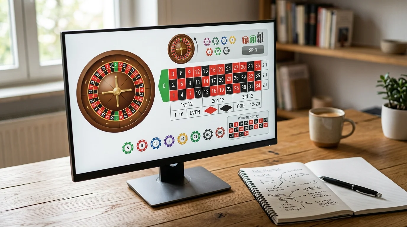 Virtuelles Roulette-Übungsfeld ohne Echtgeldhinweise